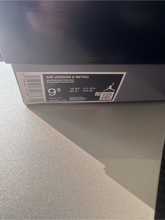 Jordan Air Jordan 8 Retro White/Black/True Red Box Label
